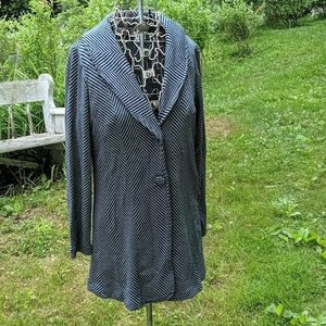 Worthington blue & black rayon lightweight coat